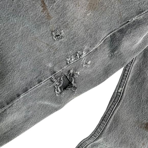 Levi’s 501 Faded Black USA Distressed Jeans - Picture 8 of 11